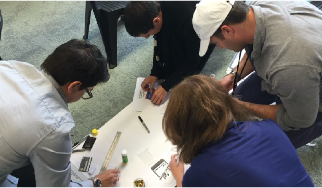 A cross-functional team running a design sprint