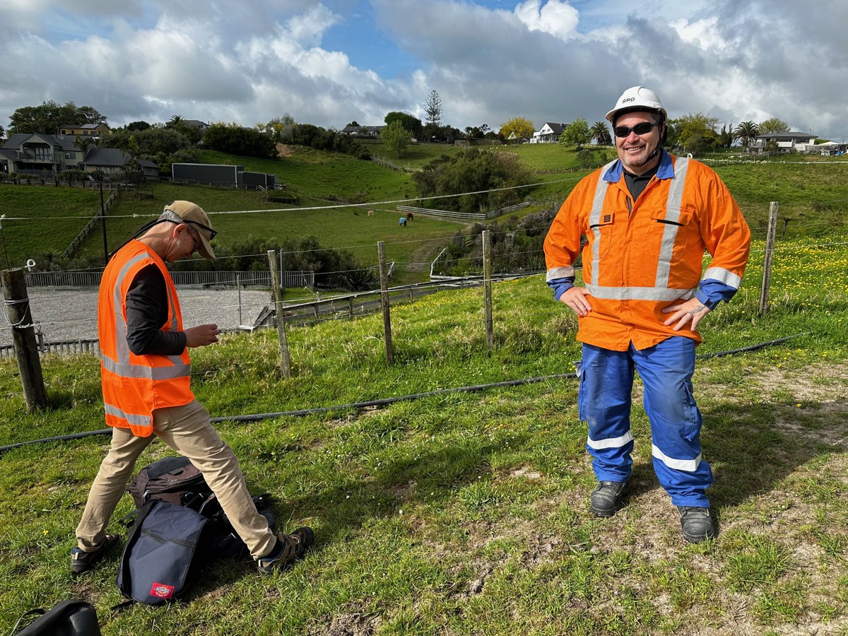 On location filming a career-pathway story with a real infrastructure crew